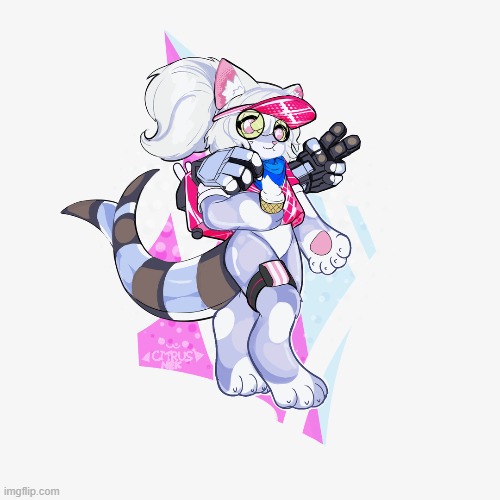 (Art credit: CitrusNek) | image tagged in furry,cute,kemono,meow,cat,cartoon | made w/ Imgflip meme maker