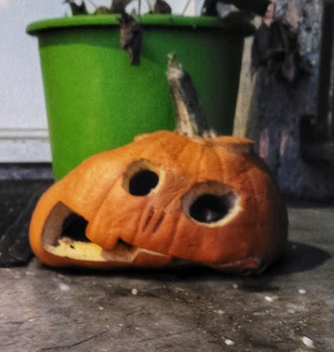 Decaying Pumpkin Blank Meme Template