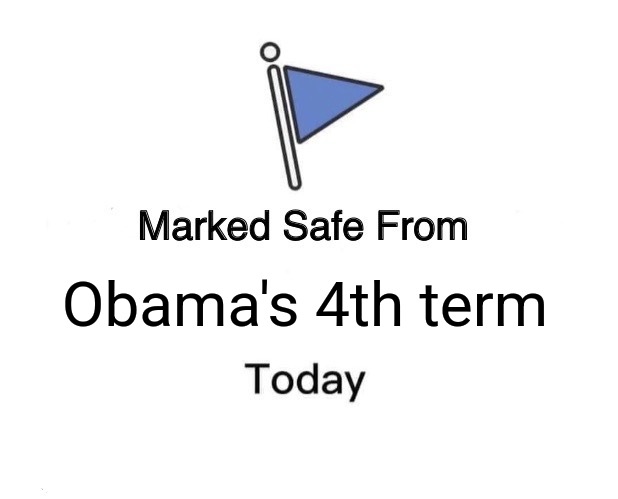 Marked Safe From | Obama's 4th term | image tagged in memes,marked safe from | made w/ Imgflip meme maker