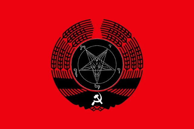 Satanic communism flag Blank Meme Template