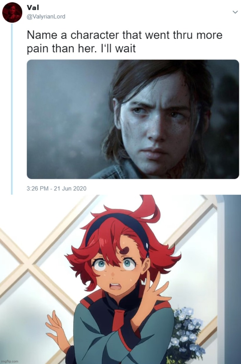 Iykyk | image tagged in name one character who went through more pain than her | made w/ Imgflip meme maker