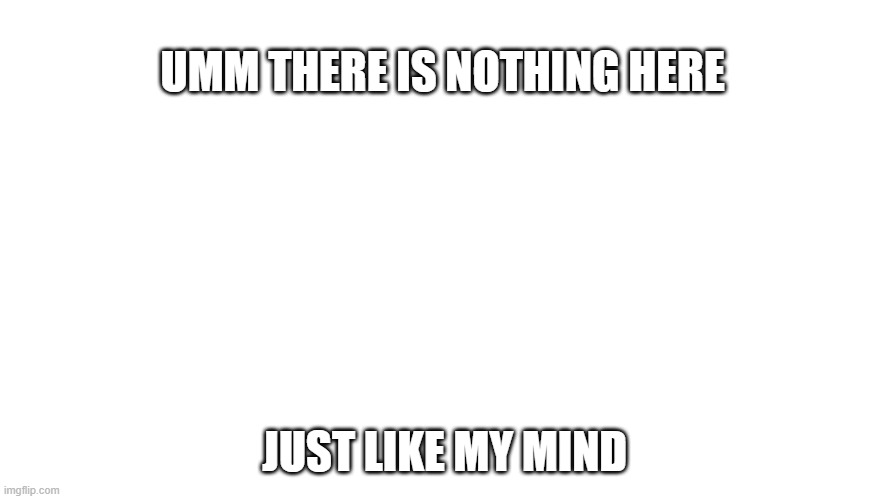 brain is gone | UMM THERE IS NOTHING HERE; JUST LIKE MY MIND | image tagged in pen picture | made w/ Imgflip meme maker