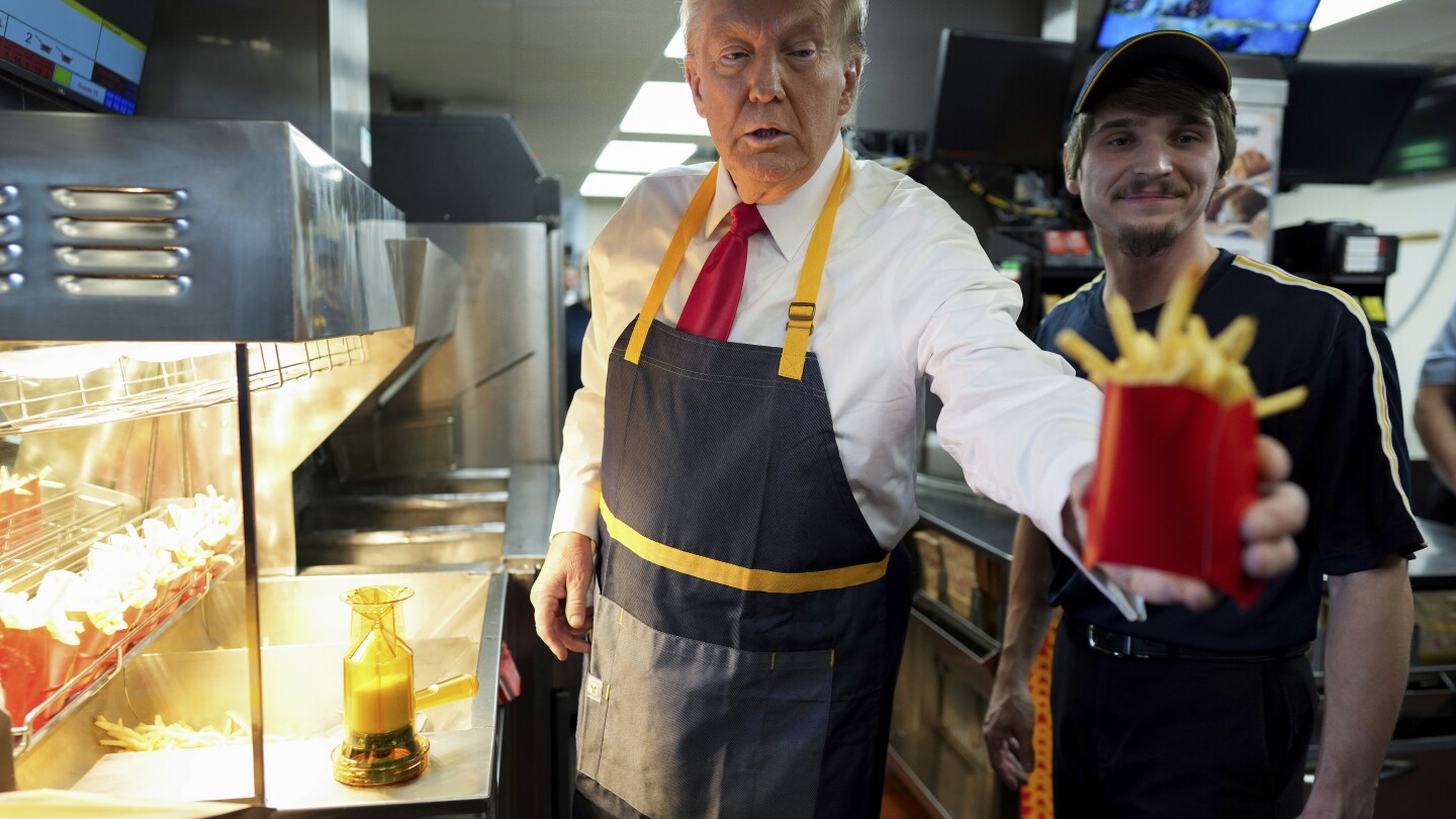 Trump serves fries Blank Meme Template