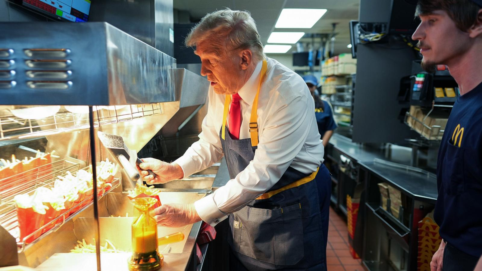 High Quality Trump at mcdonalds Blank Meme Template