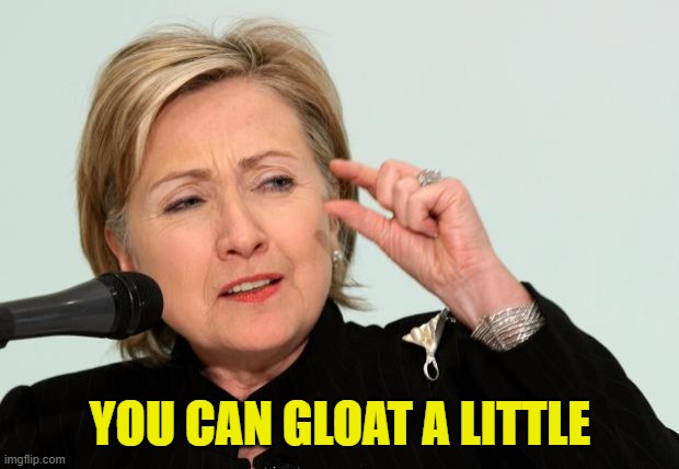 Hillary Clinton Fingers | YOU CAN GLOAT A LITTLE | image tagged in hillary clinton fingers | made w/ Imgflip meme maker