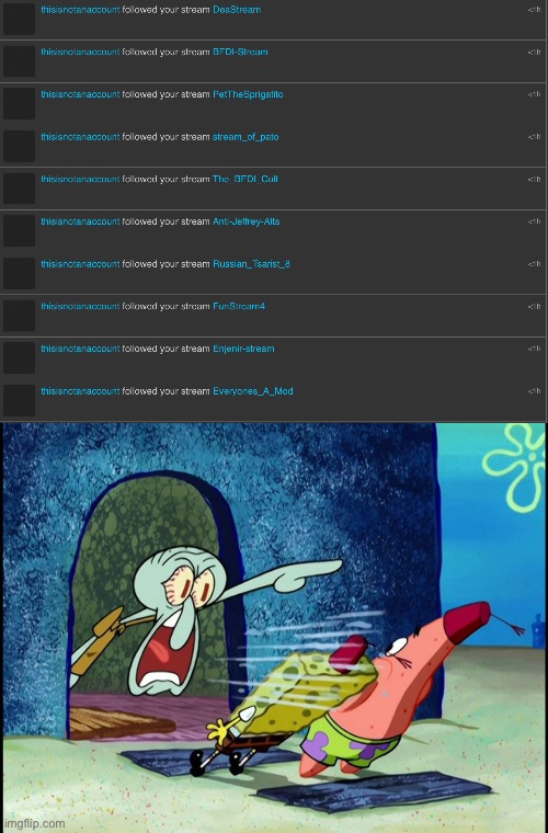 image tagged in squidward screaming | made w/ Imgflip meme maker