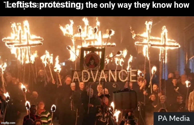 Leftists protesting | made w/ Imgflip meme maker