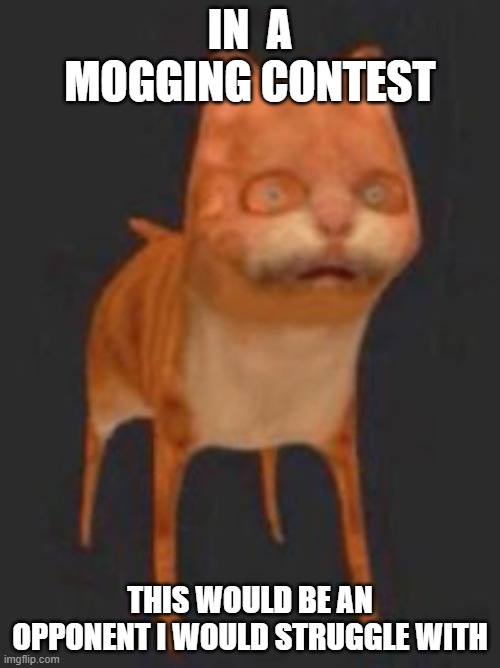 lagna bigbac | IN  A MOGGING CONTEST; THIS WOULD BE AN OPPONENT I WOULD STRUGGLE WITH | image tagged in garfeild,lasagna,foodie,gyatt,amogus,mew | made w/ Imgflip meme maker