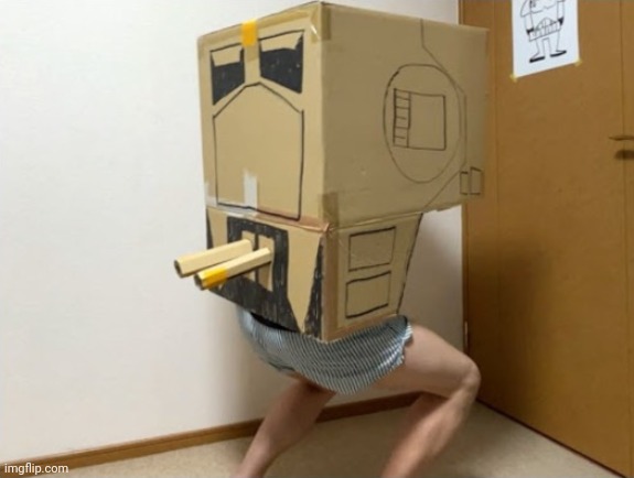 Cardboard AT-ST | image tagged in cardboard at-st | made w/ Imgflip meme maker