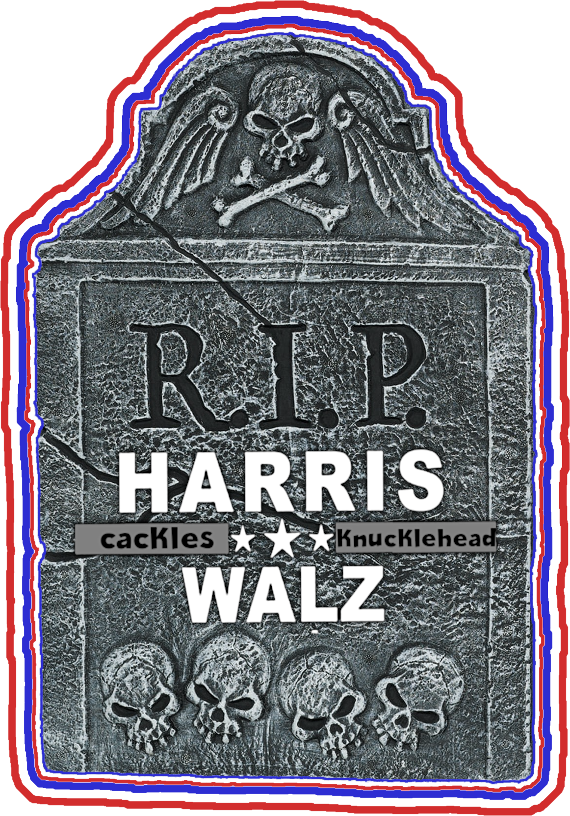 RIP HARRIS WALZ TOMBSTONE Blank Meme Template