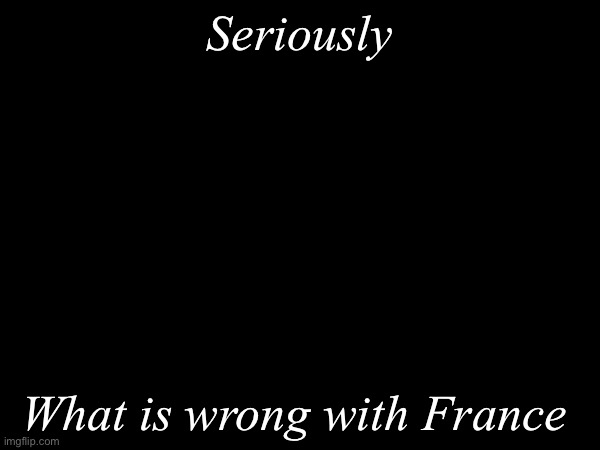 Msmg did not explain me why | Seriously; What is wrong with France | image tagged in france | made w/ Imgflip meme maker