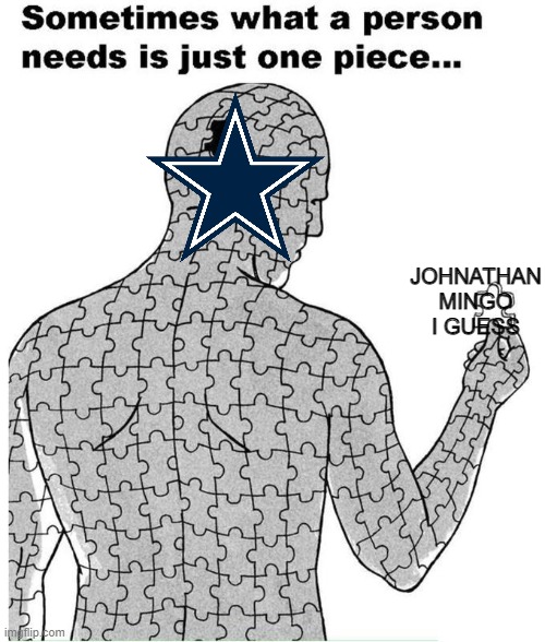 Sometimes what a person needs is just one piece | JOHNATHAN MINGO I GUESS | image tagged in sometimes what a person needs is just one piece | made w/ Imgflip meme maker