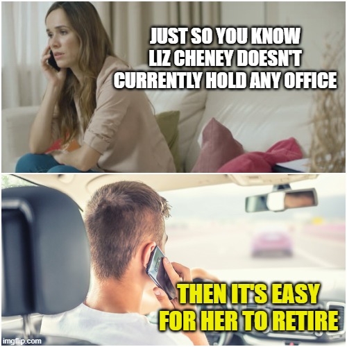 For The Record | JUST SO YOU KNOW
LIZ CHENEY DOESN'T CURRENTLY HOLD ANY OFFICE THEN IT'S EASY FOR HER TO RETIRE | image tagged in for the record | made w/ Imgflip meme maker