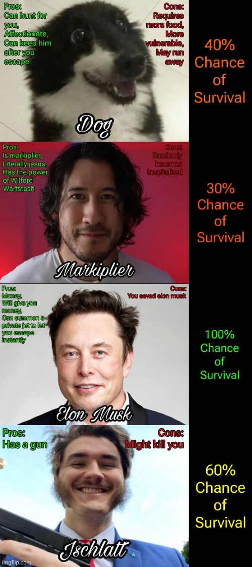 Your plane crashes in an abandoned island and you have to choose one to save | made w/ Imgflip meme maker