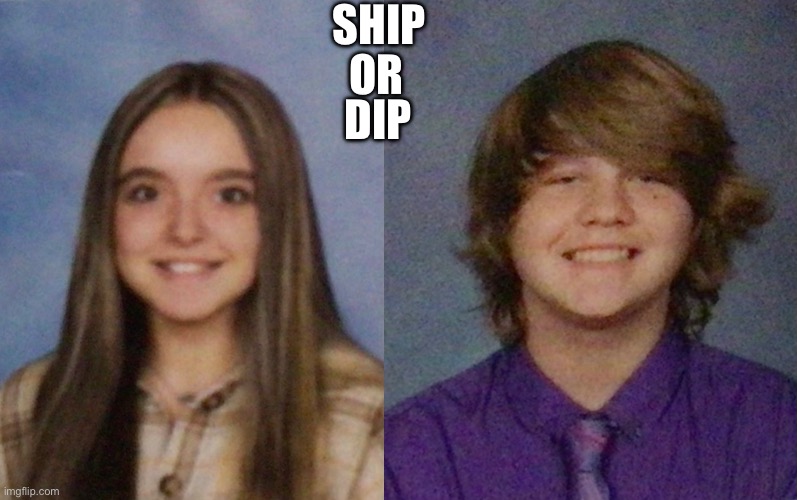 Ship or dip | SHIP; OR; DIP | image tagged in mckenzie,will | made w/ Imgflip meme maker