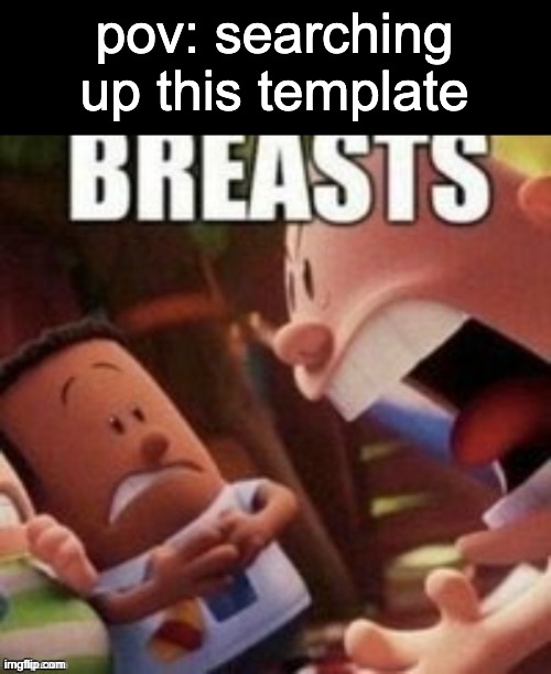 BREASTS | pov: searching up this template | image tagged in breasts | made w/ Imgflip meme maker