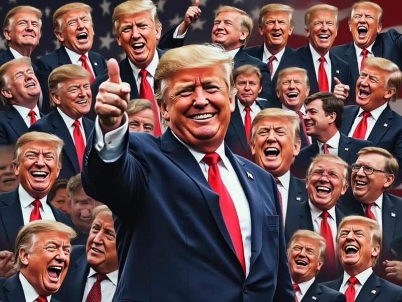 Trump laughing Blank Meme Template