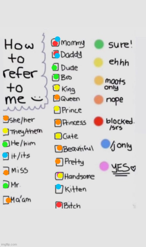 How To Refer To Me :) | image tagged in how to refer to me | made w/ Imgflip meme maker