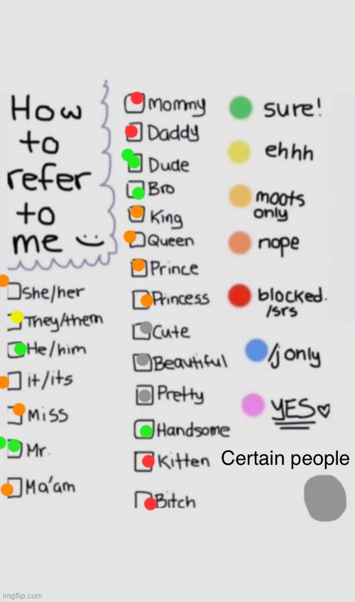 How To Refer To Me :) | Certain people | image tagged in how to refer to me | made w/ Imgflip meme maker