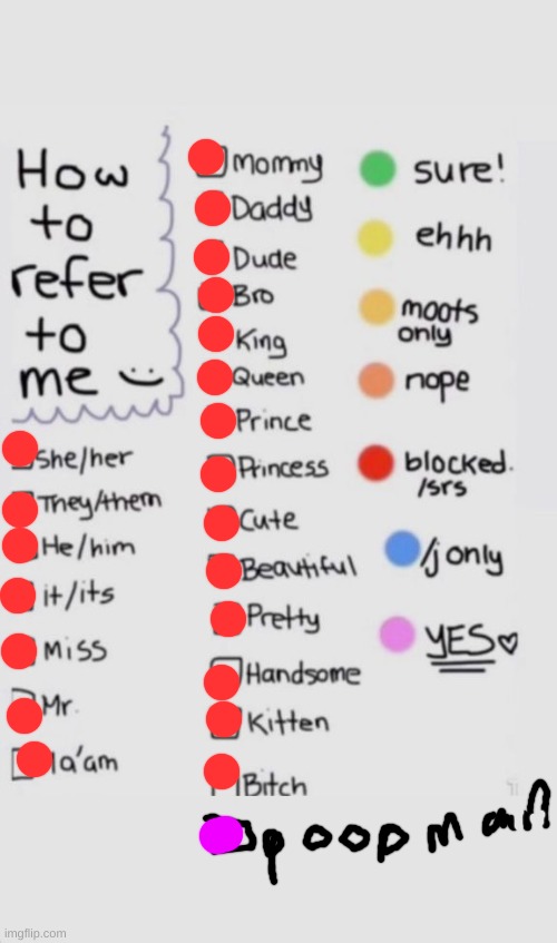 How To Refer To Me :) | image tagged in how to refer to me | made w/ Imgflip meme maker