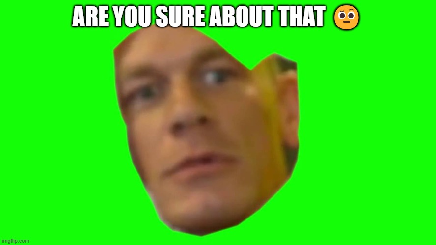 Are you sure about that? (Cena) | ARE YOU SURE ABOUT THAT ? | image tagged in are you sure about that cena | made w/ Imgflip meme maker