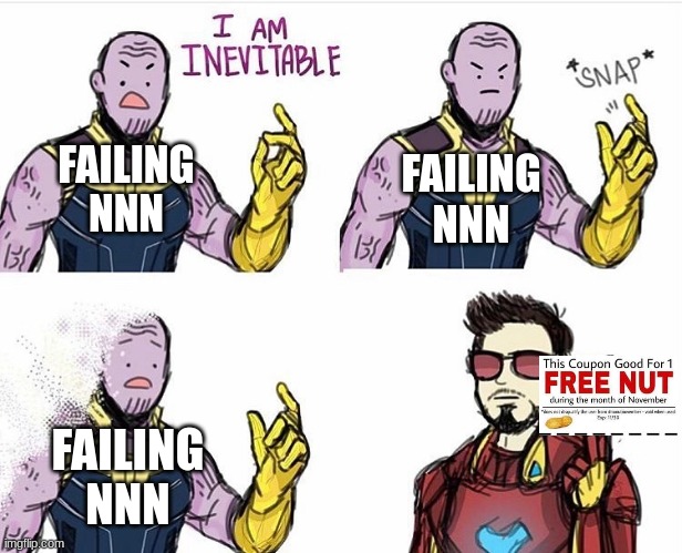 To those who survived the first week without a pass, I salute you | FAILING NNN; FAILING NNN; FAILING NNN | image tagged in thanos uno reverse card,no nut november,thanos,nnn,memes,dank memes | made w/ Imgflip meme maker