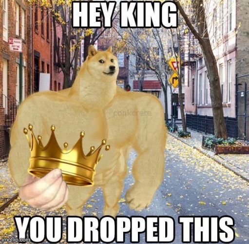 Hey king you dropped this | image tagged in hey king you dropped this | made w/ Imgflip meme maker