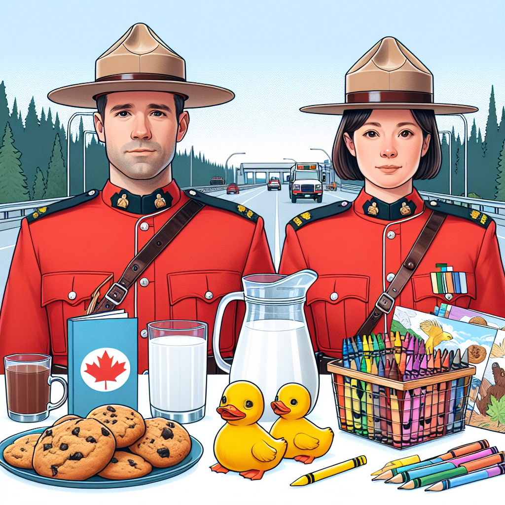 Canadian Mounties waiting at border for American celebrities Blank Meme Template