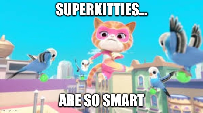 superkitties | SUPERKITTIES... ARE SO SMART | image tagged in superkitties | made w/ Imgflip meme maker