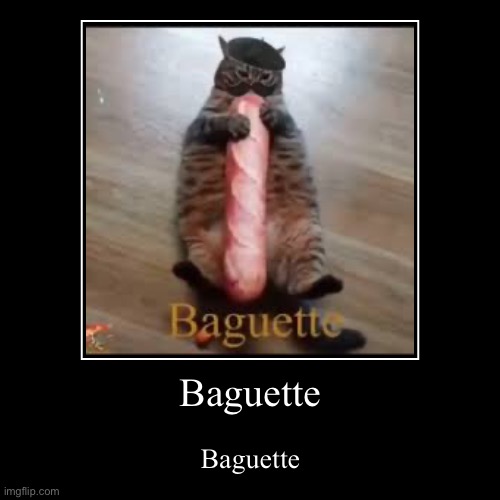 Baguette | Baguette | image tagged in funny,demotivationals | made w/ Imgflip demotivational maker