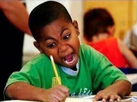 escolar gritando sorprendido Blank Meme Template