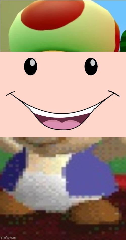 Face is toad confirmed | image tagged in face from nick jr,mario | made w/ Imgflip meme maker