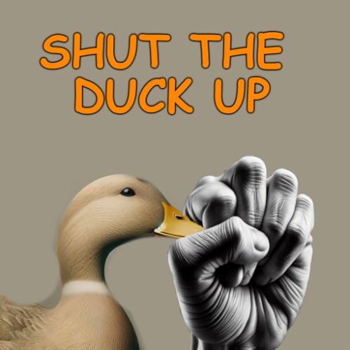 shut the duck up template | image tagged in shut the duck up | made w/ Imgflip meme maker