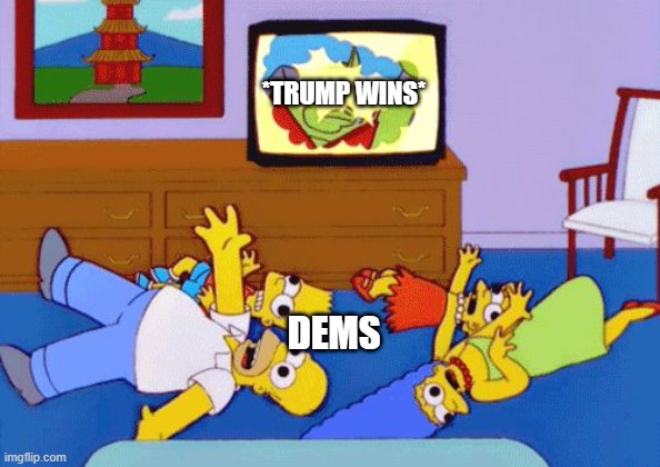 Simpsons Seizure | *TRUMP WINS* DEMS | image tagged in simpsons seizure | made w/ Imgflip meme maker