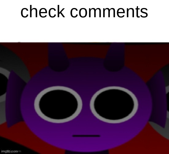 Durple Stare at you (without text) | check comments | image tagged in durple stare at you without text | made w/ Imgflip meme maker