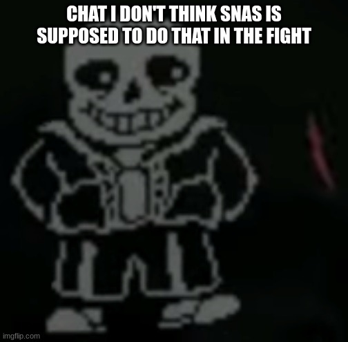 :skull: :skull: :skull: :skull: :skull: :skull: :skull: :skull: :skull: :skull: :skull: :skull: :skull: :skull: :skull: :skull:  | CHAT I DON'T THINK SNAS IS SUPPOSED TO DO THAT IN THE FIGHT | made w/ Imgflip meme maker