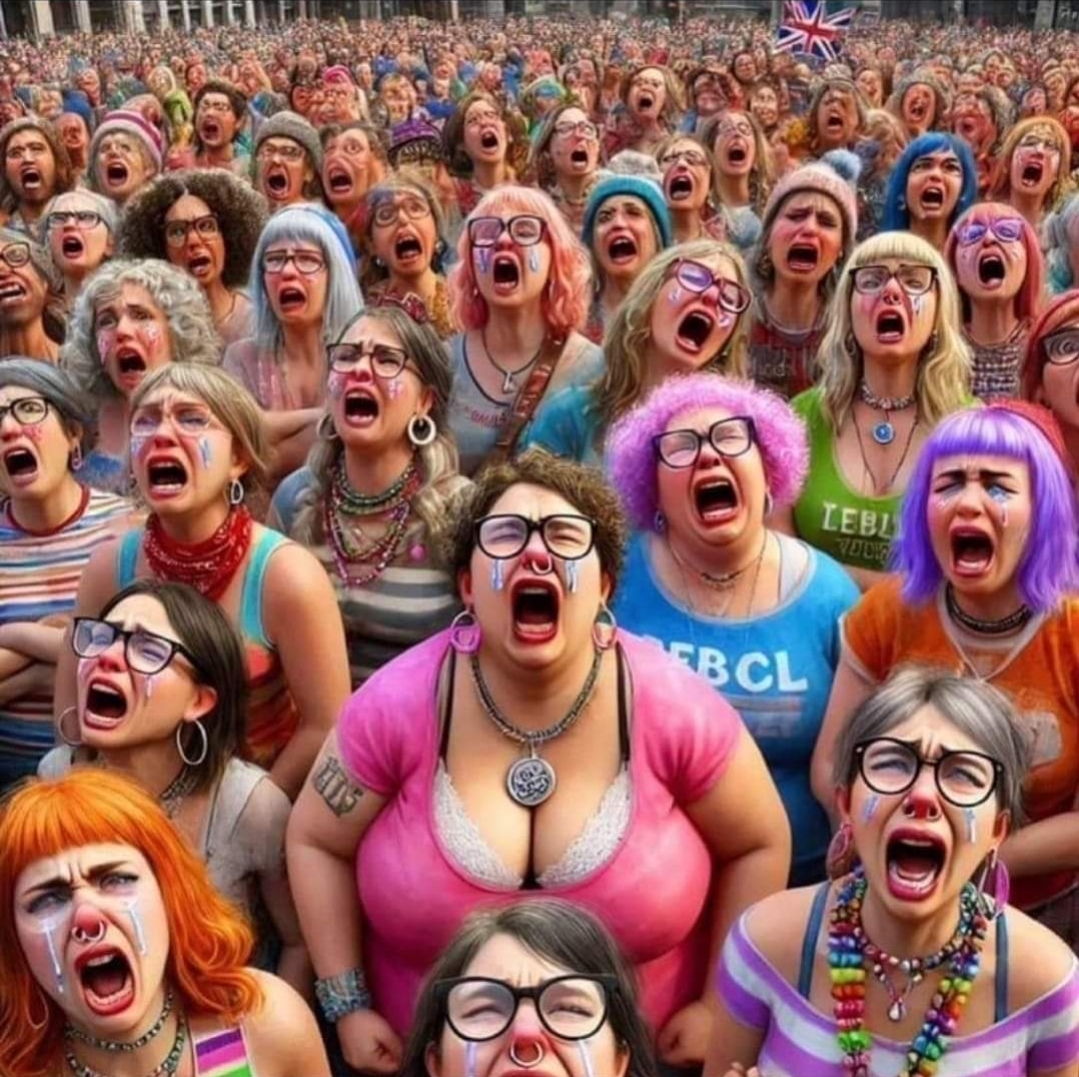 High Quality Liberal Women Crying Cartoon Blank Meme Template