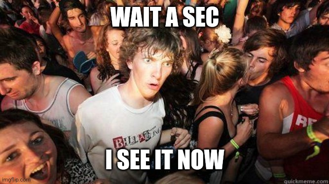 Sudden Realization | WAIT A SEC I SEE IT NOW | image tagged in sudden realization | made w/ Imgflip meme maker