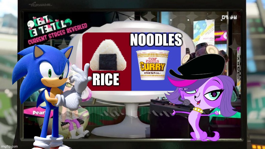 Rice vs Noodles splatfest | NOODLES; RICE | image tagged in splatfest template | made w/ Imgflip meme maker