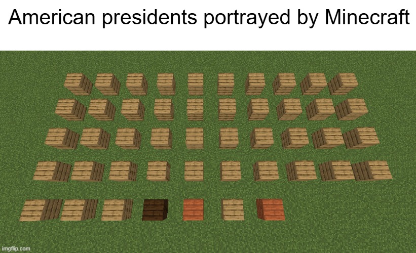 American presidents portrayed by Minecraft | made w/ Imgflip meme maker