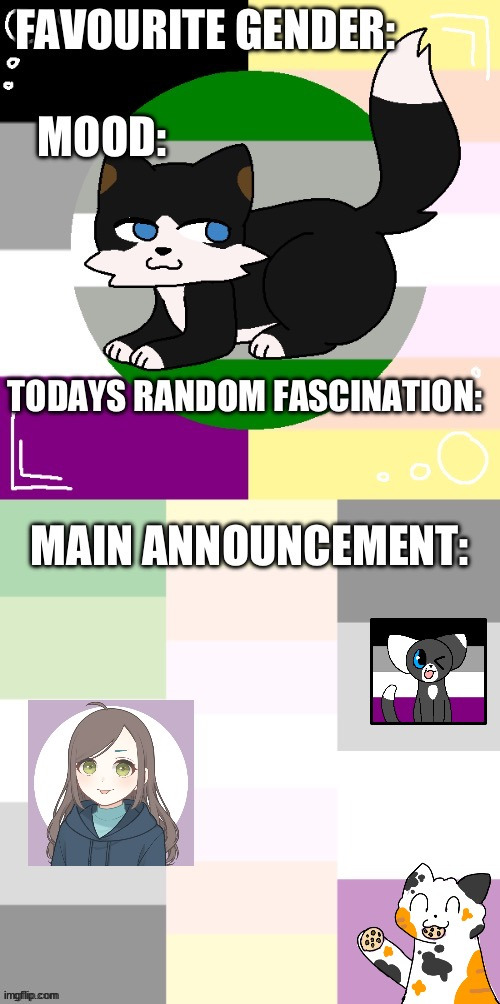 WHY IS "FAVORITE GENDER" A FUCKING TEXT BOX | image tagged in starshine s announcement template | made w/ Imgflip meme maker