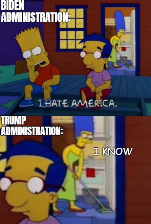 Someone posted the top one... | image tagged in donald trump,joe biden,democrats,the simpsons,american politics | made w/ Imgflip meme maker