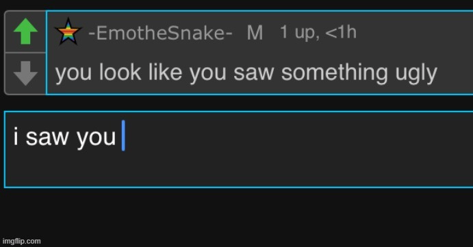 I saw you Blank Meme Template
