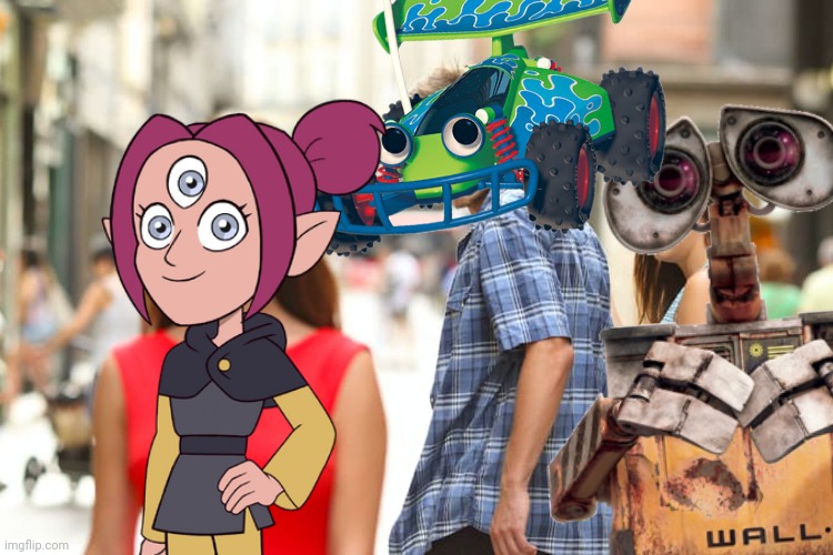 I have a hot Hexside character in my side | image tagged in memes,distracted boyfriend | made w/ Imgflip meme maker