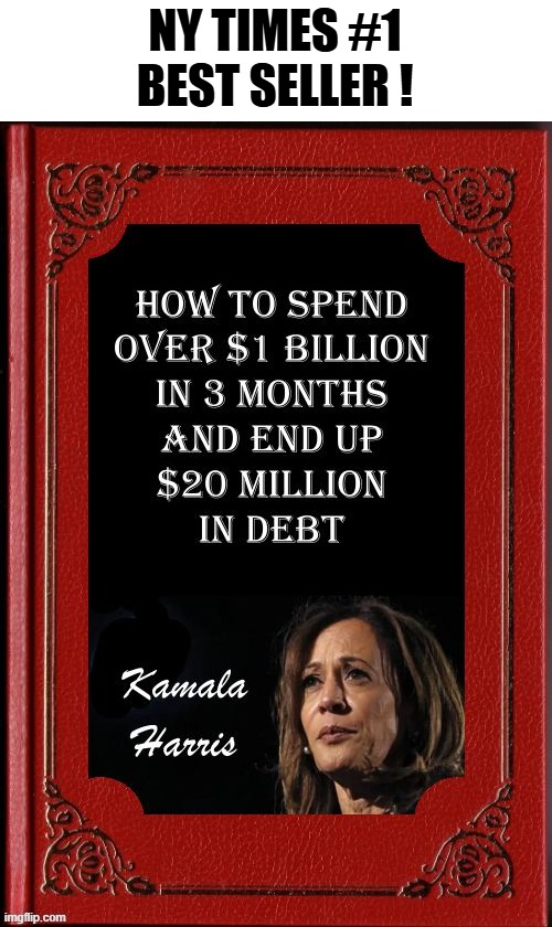 Kamala's New Book | NY TIMES #1
BEST SELLER ! | image tagged in kamala's new book | made w/ Imgflip meme maker