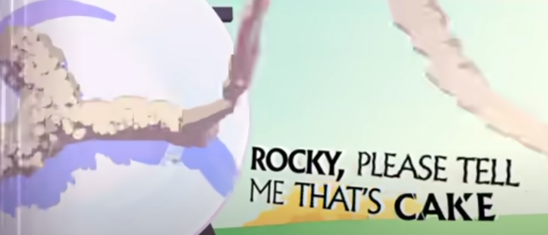 High Quality rocky please tell me that's cake Blank Meme Template