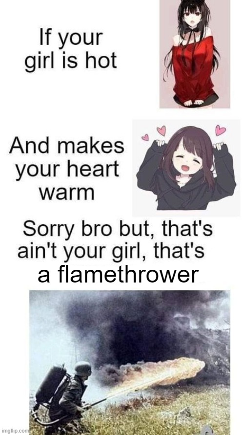 a flamethrower | made w/ Imgflip meme maker