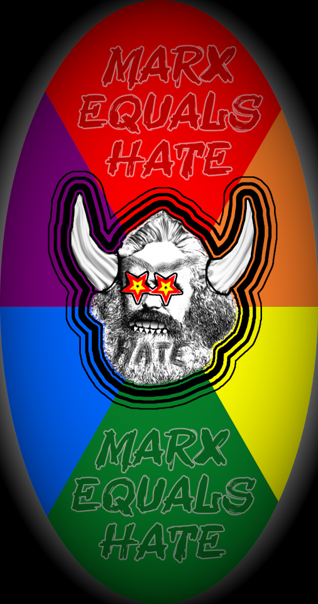 MARX EQUALS HATE BADGE Blank Meme Template