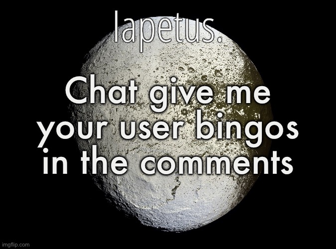 Silver Announcement Template 13.0 Template | Chat give me your user bingos in the comments | image tagged in silver announcement template 13 0 template | made w/ Imgflip meme maker