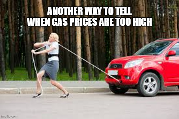 memes by Brad - How you know when gas prices are too high - humor - | ANOTHER WAY TO TELL WHEN GAS PRICES ARE TOO HIGH | image tagged in funny,fun,gas prices,humor,inflation,funny meme | made w/ Imgflip meme maker